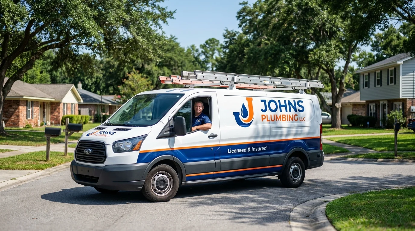 Johns Plumbing LLC service van in Mequon, WI